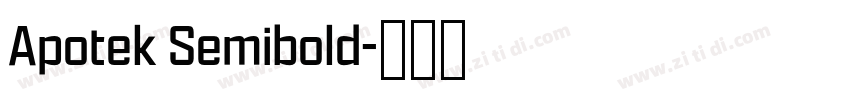 Apotek Semibold字体转换